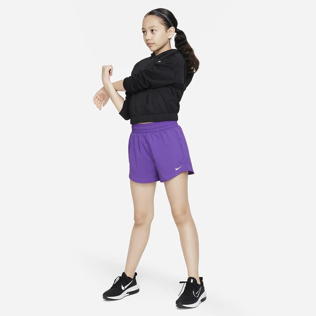 Nike One Big Kids&#039; (Girls&#039;) Dri-FIT High-Waisted Woven Training Shorts DX4967-599