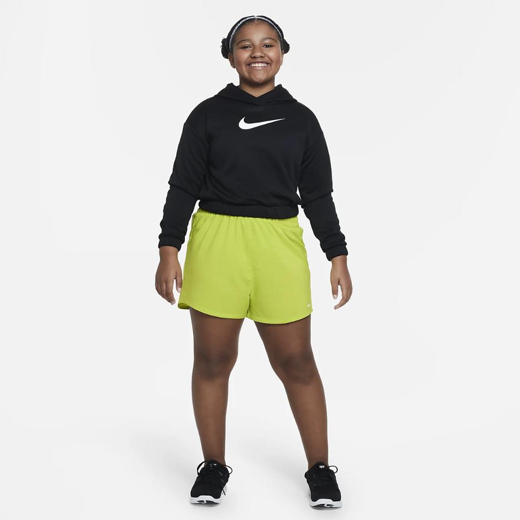 Nike Dri-FIT One Big Kids&#039; (Girls&#039;) High-Waisted Training Shorts (Extended Size) DX4968-308
