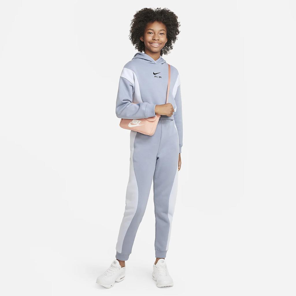 Nike Air Big Kids&#039; (Girls&#039;) French Terry Cropped Hoodie DX5008-412