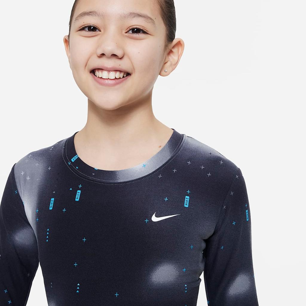 Nike Sportswear Big Kids&#039; (Girls&#039;) Long-Sleeve Crop Top DX5068-010