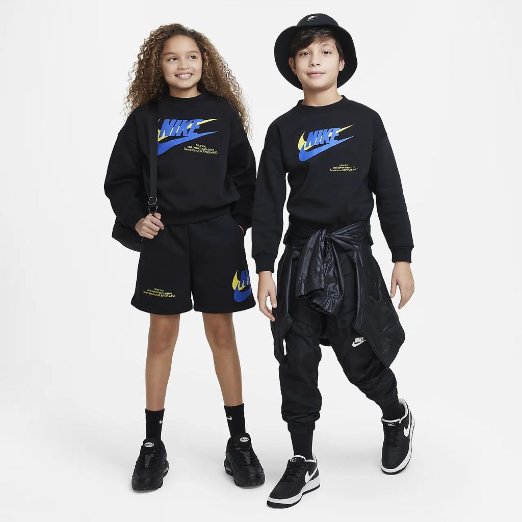 Nike Sportswear Icon Fleece Big Kids&#039; Oversized Sweatshirt DX5140-010