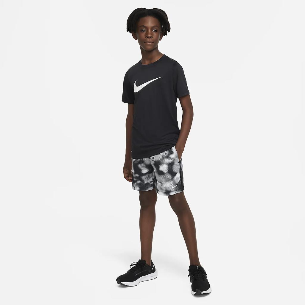 Nike Dri-FIT Multi+ Big Kids&#039; (Boys&#039;) Printed Training Shorts DX5353-010
