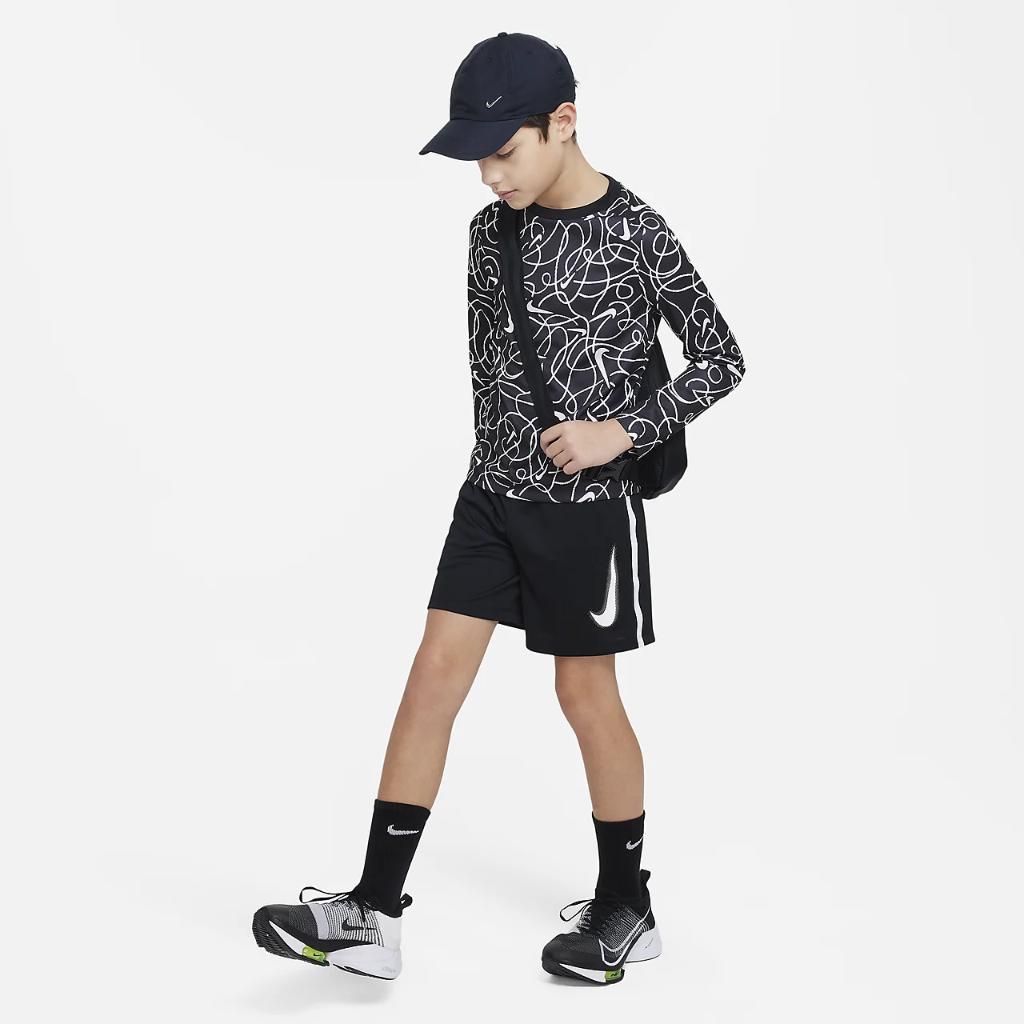 Nike Dri-FIT Multi+ Big Kids&#039; (Boys&#039;) Long-Sleeve Training Top DX5363-010