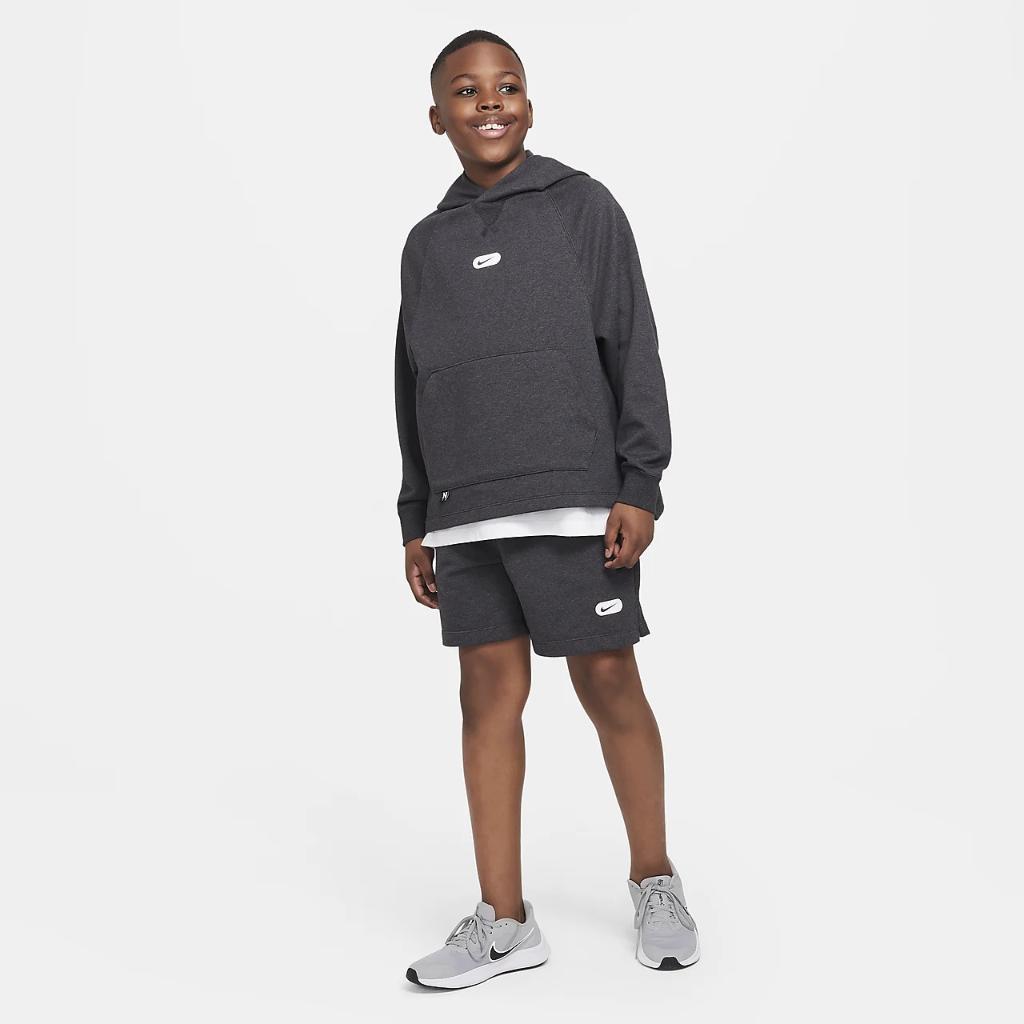Nike Dri-FIT Athletics Big Kids&#039; (Boys&#039;) Fleece Training Hoodie (Extended Size) DX5375-010