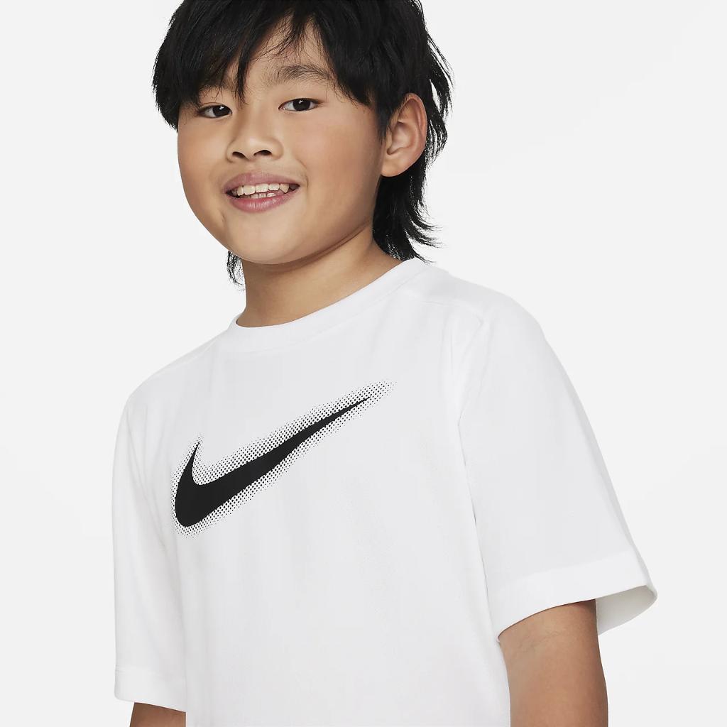 Nike Dri-FIT Multi+ Big Kids&#039; (Boys&#039;) Graphic Training Top DX5386-101