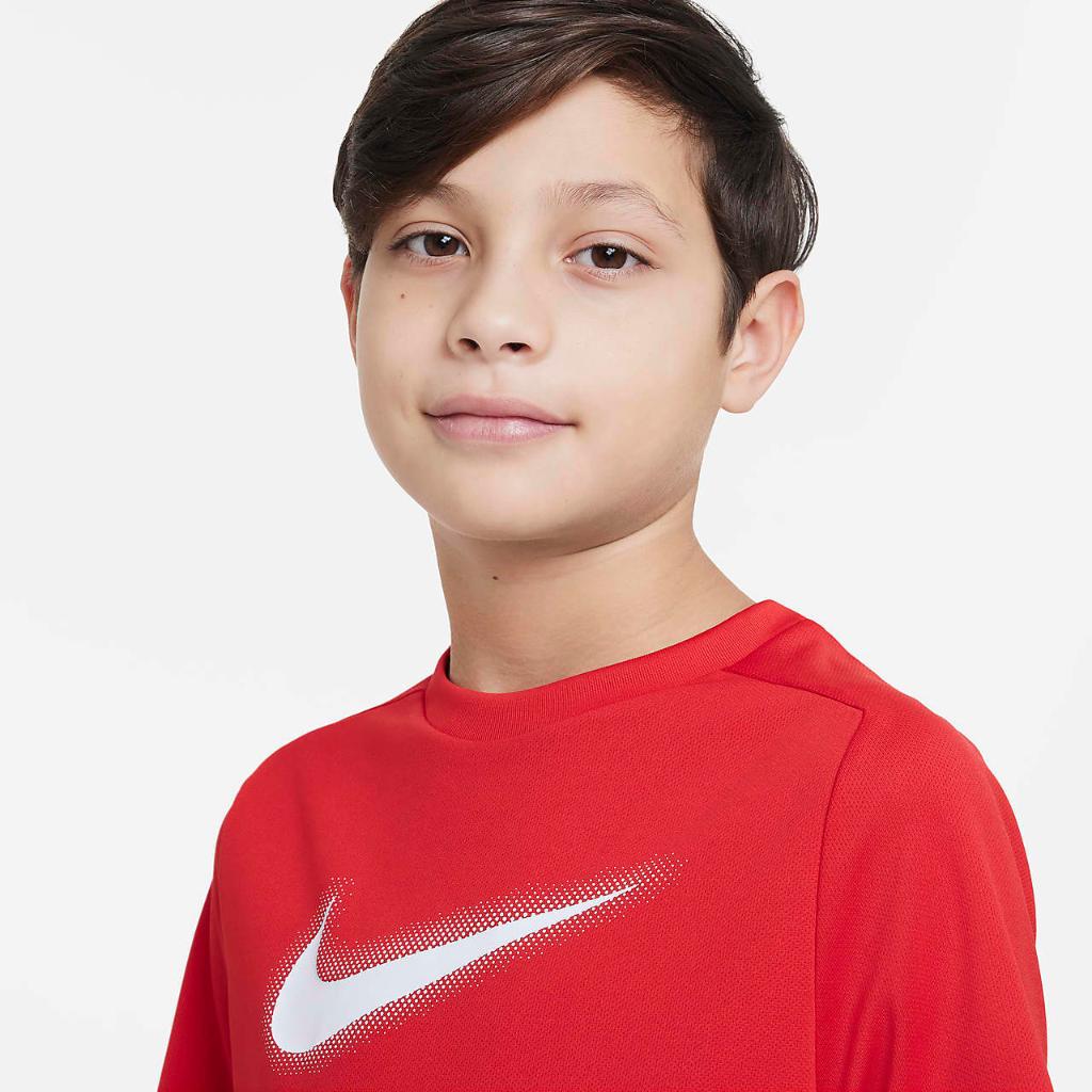 Nike Dri-FIT Multi+ Big Kids&#039; (Boys&#039;) Graphic Training Top DX5386-657