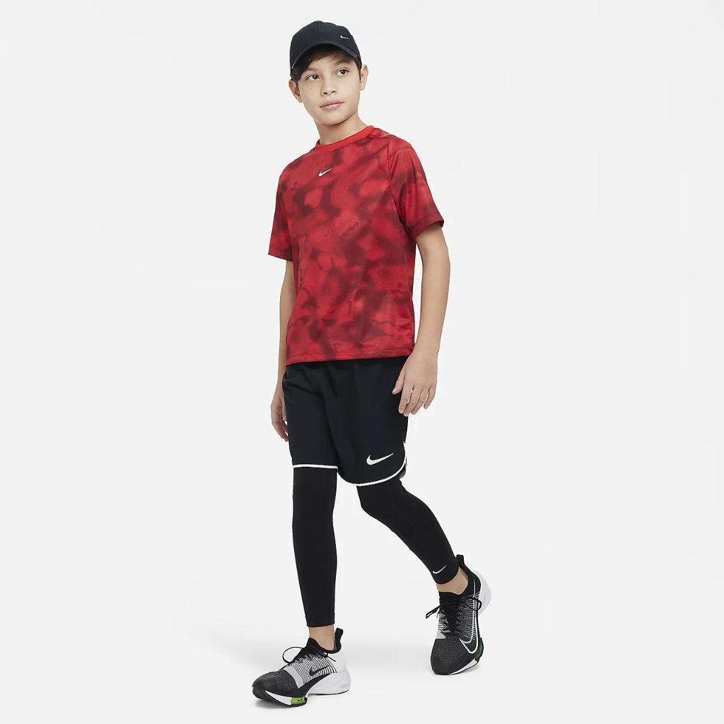 Nike Dri-FIT Multi+ Big Kids&#039; (Boys&#039;) Printed Training Top DX5392-657