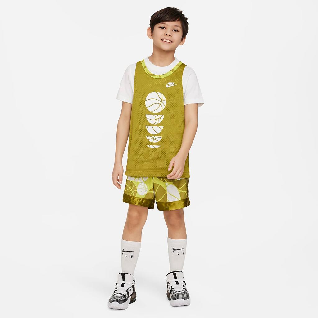 Nike Dri-FIT Elite Big Kids&#039; Printed Basketball Shorts DX5513-390