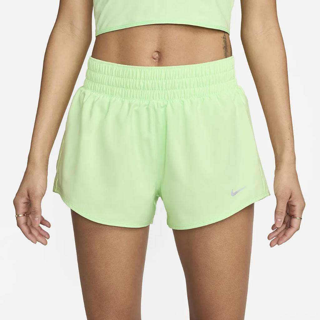 Nike One Women&#039;s Dri-FIT Mid-Rise 3&quot; Brief-Lined Shorts DX6010-376