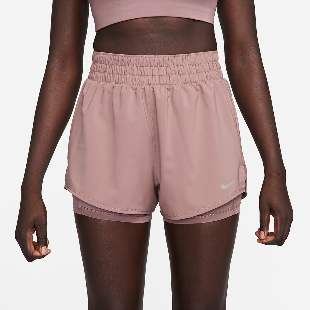 Nike One Women&#039;s Dri-FIT High-Waisted 3&quot; 2-in-1 Shorts DX6016-208