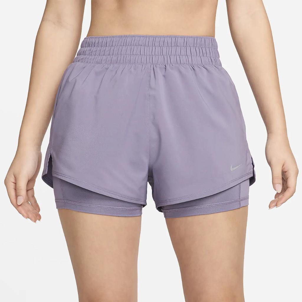 Nike One Women&#039;s Dri-FIT High-Waisted 3&quot; 2-in-1 Shorts DX6016-509