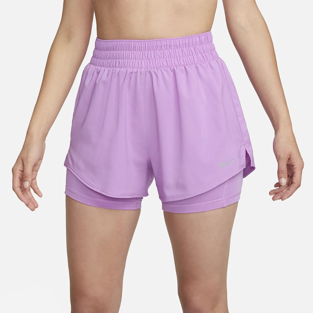 Nike One Women&#039;s Dri-FIT High-Waisted 3&quot; 2-in-1 Shorts DX6016-532