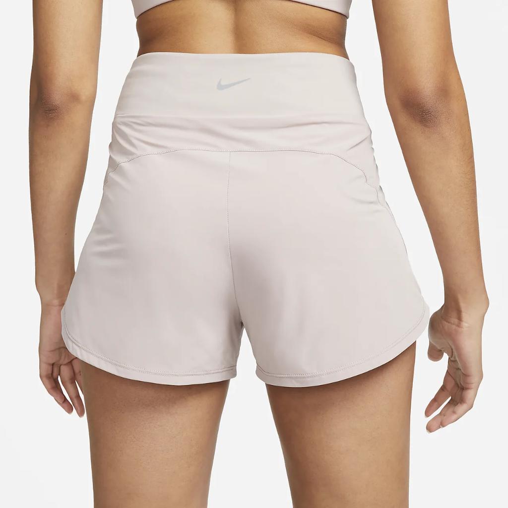 Nike Dri-FIT Bliss Women&#039;s High-Waisted 3&quot; Brief-Lined Shorts DX6018-272