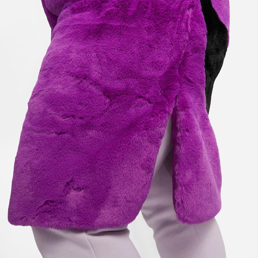 Nike Sportswear Plush Women&#039;s Faux Fur Long Jacket (Plus Size) DX6417-551