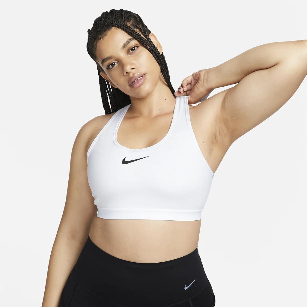 Nike Swoosh High Support Women&#039;s Non-Padded Adjustable Sports Bra DX6815-100