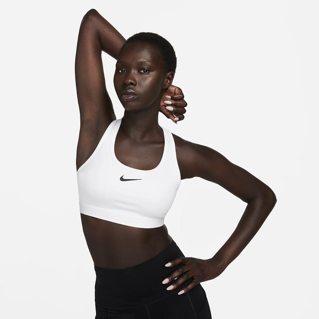 Nike Swoosh Medium Support Women&#039;s Padded Sports Bra DX6821-100