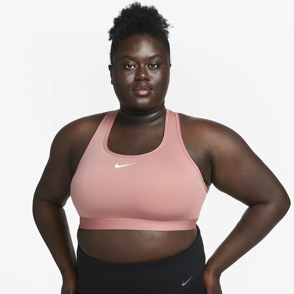 Nike Swoosh Medium Support Women&#039;s Padded Sports Bra (Plus Size) DX6823-618