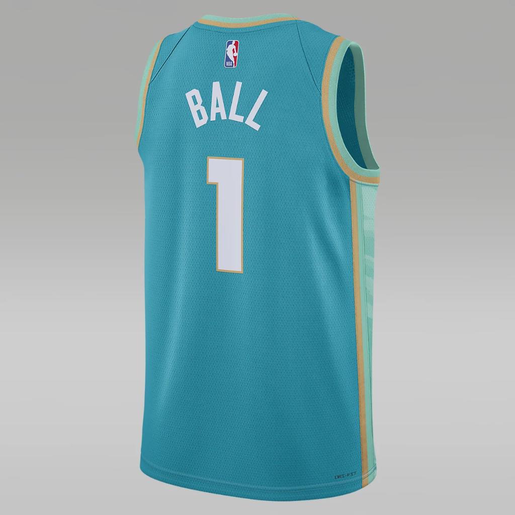 Lamelo Ball Charlotte Hornets City Edition 2023/24 Men&#039;s Jordan Dri-FIT NBA Swingman Jersey DX8496-415