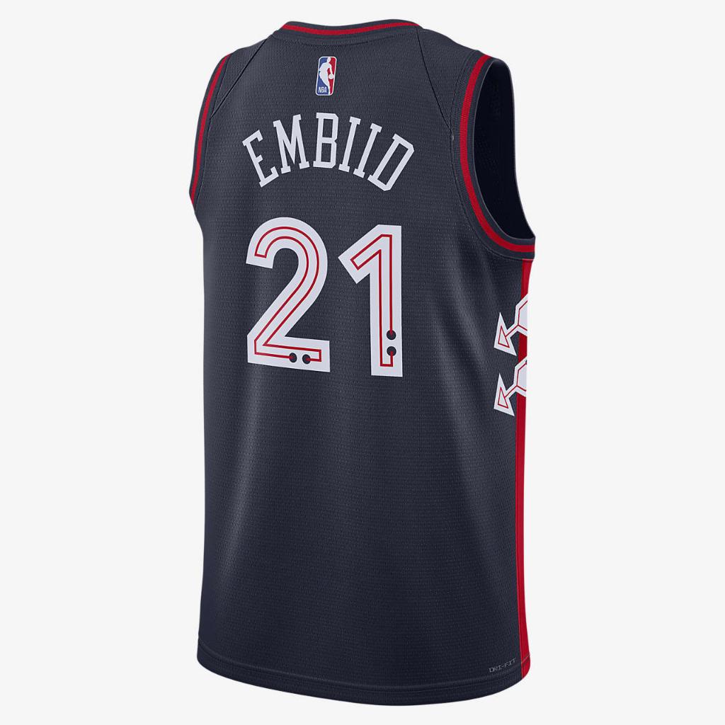 Joel Embiid Philadelphia 76ers City Edition 2023/24 Men&#039;s Nike Dri-FIT NBA Swingman Jersey DX8515-420