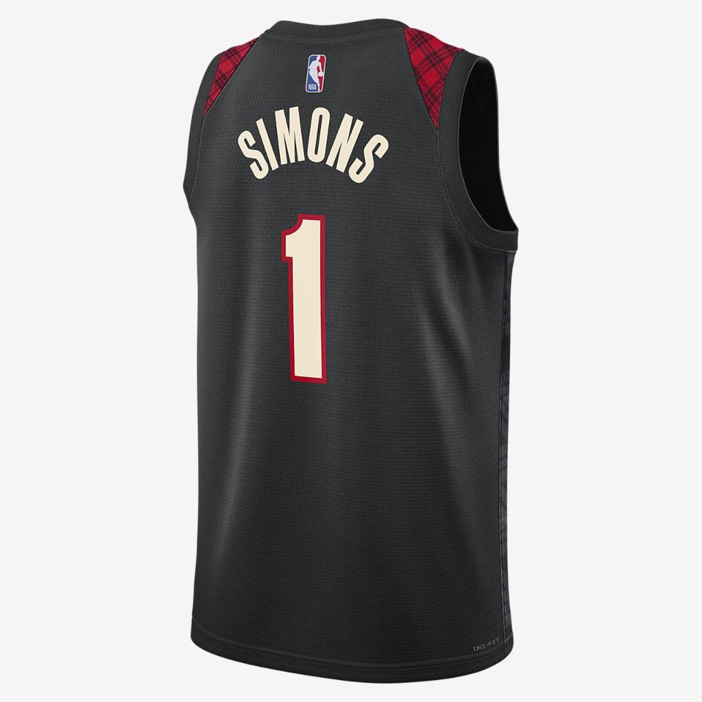 Anfernee Simons Portland Trail Blazers City Edition 2023/24 Men&#039;s Nike Dri-FIT NBA Swingman Jersey DX8517-012