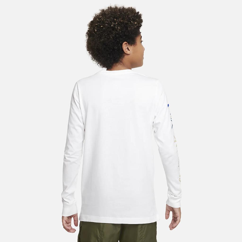 Nike Sportswear Big Kids&#039; Long-Sleeve T-Shirt DX9531-100