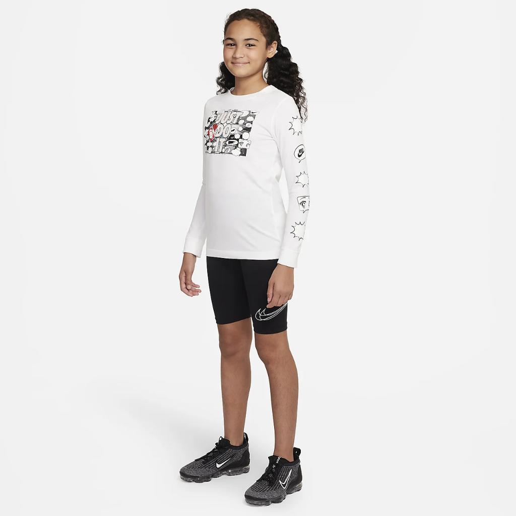 Nike Sportswear Big Kids&#039; Long-Sleeve T-Shirt DX9532-100
