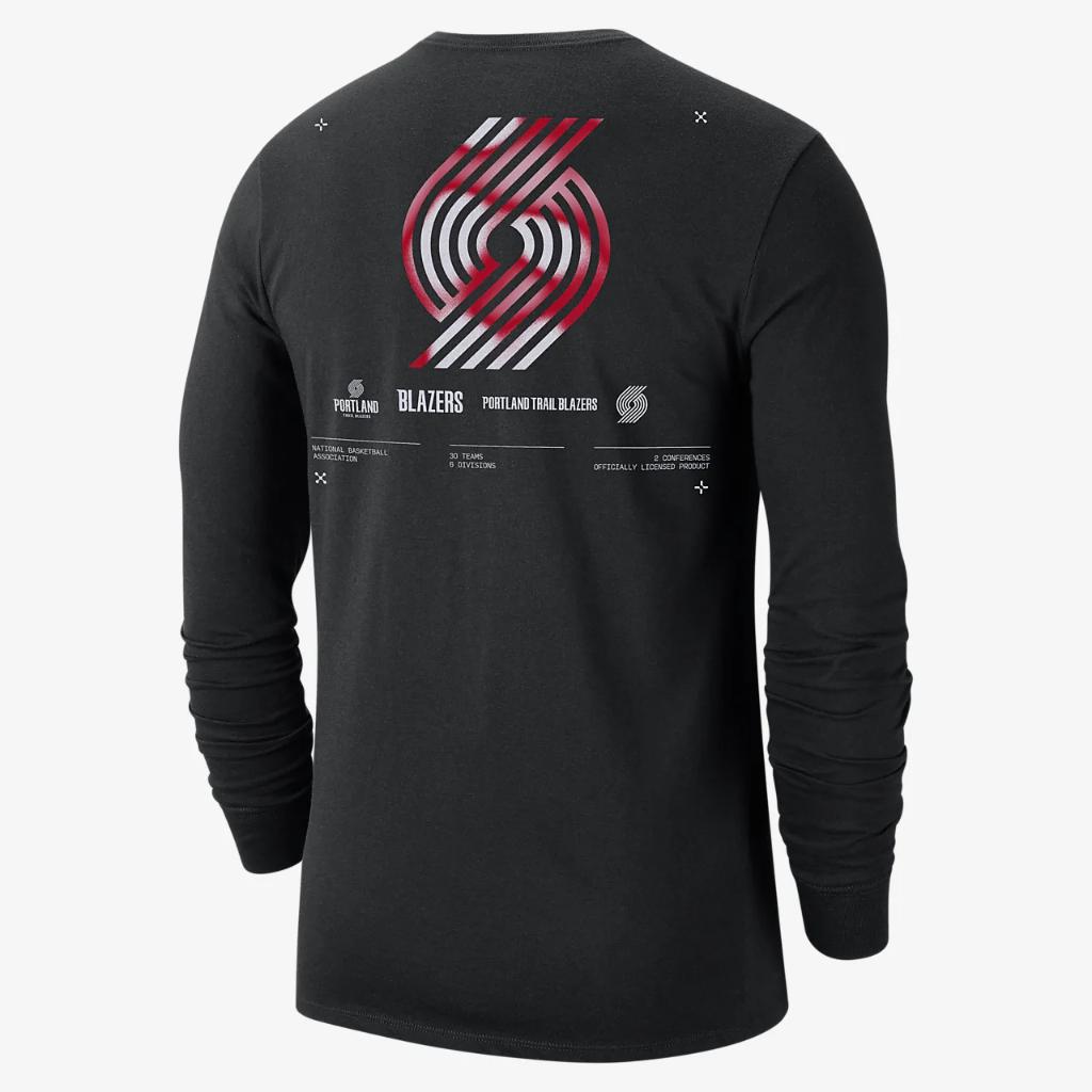 Portland Trail Blazers Men&#039;s Nike NBA Long-Sleeve T-Shirt DZ0365-010