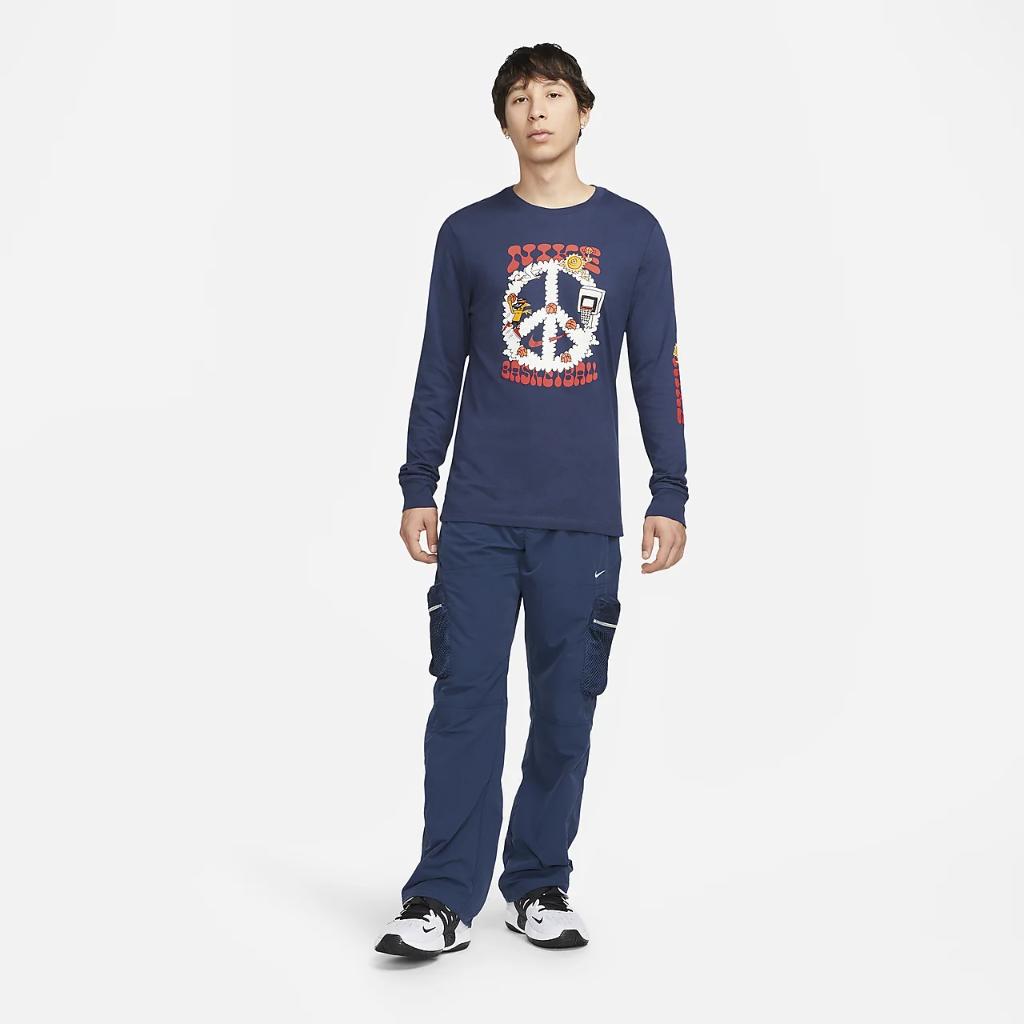 Nike Men&#039;s Long-Sleeve Basketball T-Shirt DZ2700-410