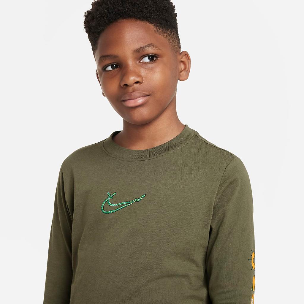 Nike Sportswear Big Kids&#039; Long-Sleeve T-Shirt DZ3084-222