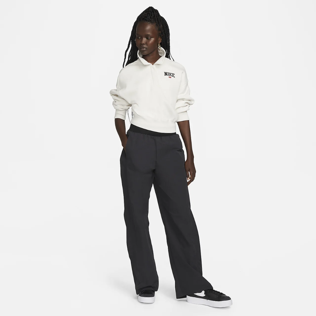 Nike Sportswear Phoenix Fleece Women&#039;s 3/4-Sleeve Crop Polo Sweatshirt DZ3112-030