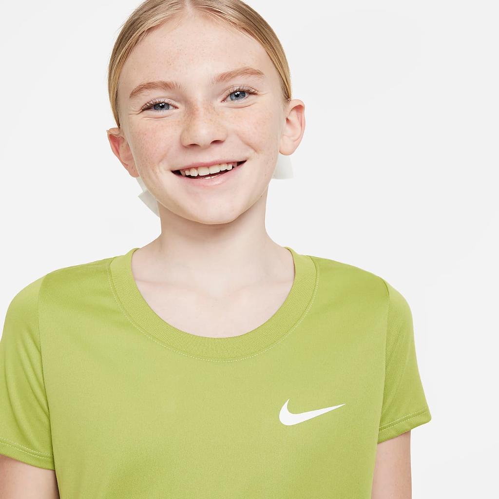 Nike Dri-FIT Big Kids&#039; (Girls&#039;) Training T-Shirt DZ3581-377