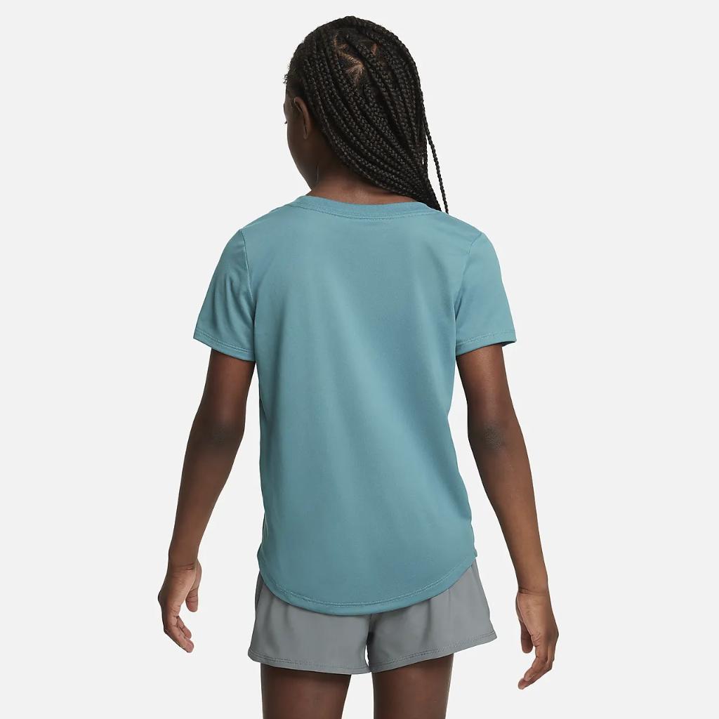Nike Dri-FIT Big Kids&#039; (Girls&#039;) Training T-Shirt DZ3581-379