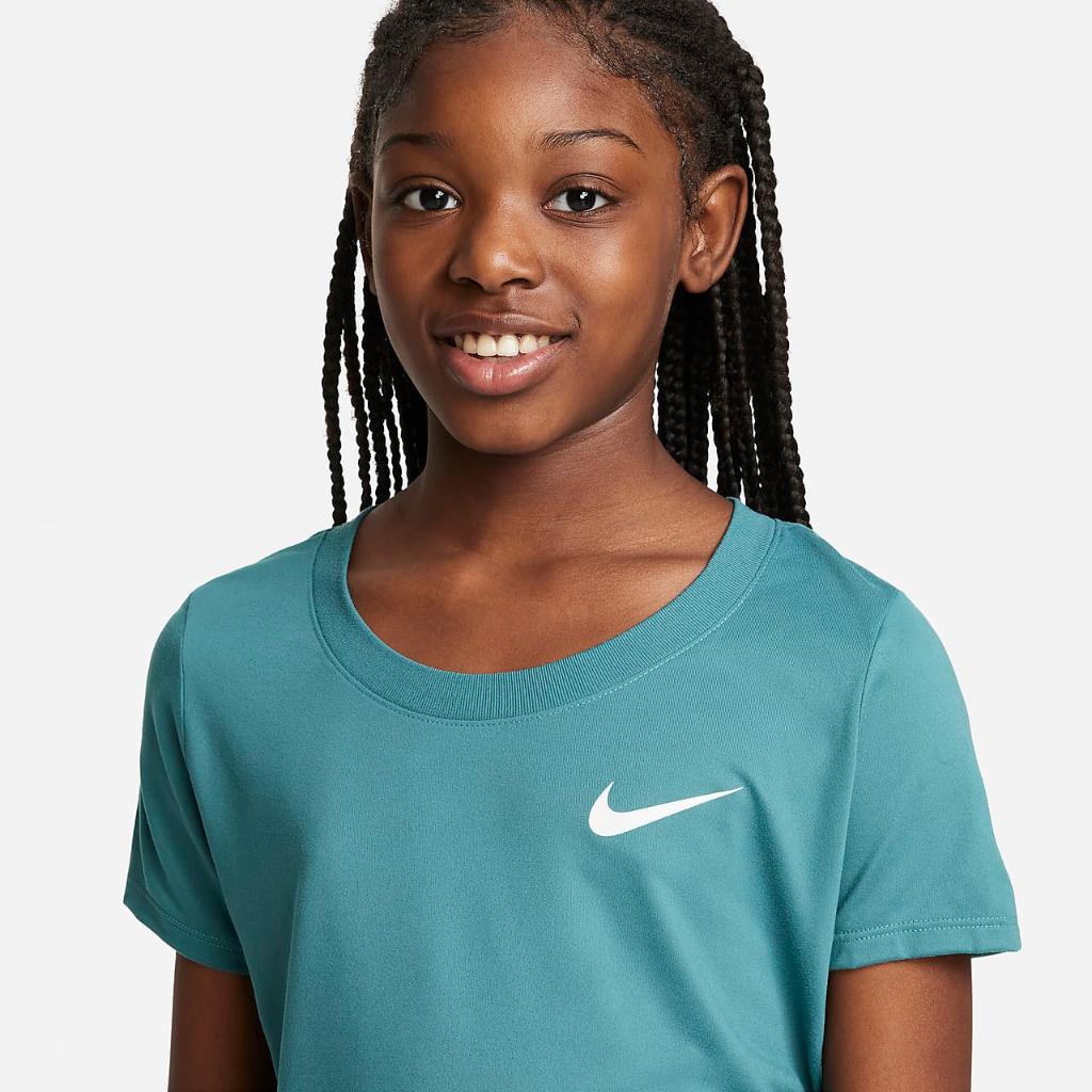 Nike Dri-FIT Big Kids&#039; (Girls&#039;) Training T-Shirt DZ3581-379