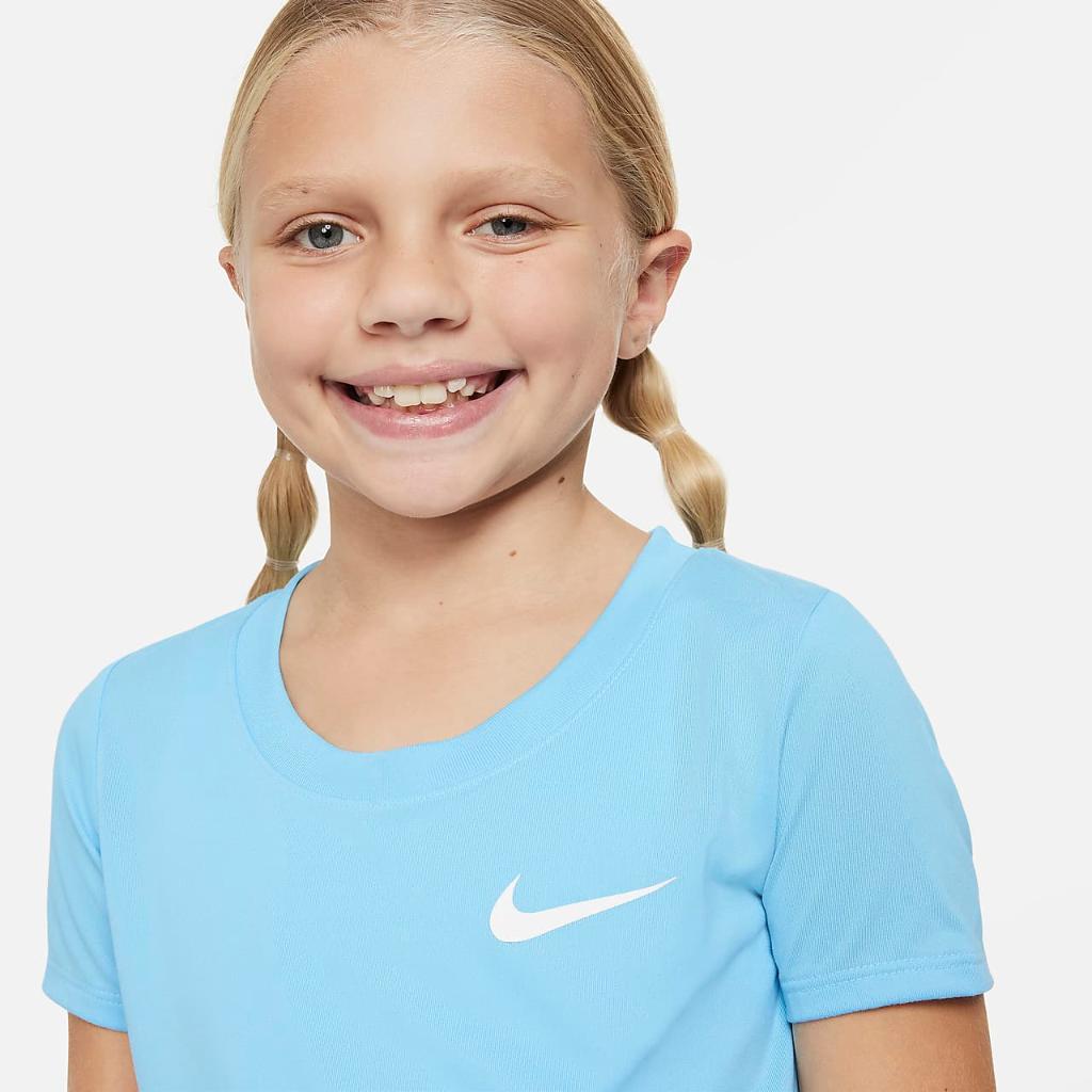Nike Dri-FIT Big Kids&#039; (Girls&#039;) Training T-Shirt DZ3581-407