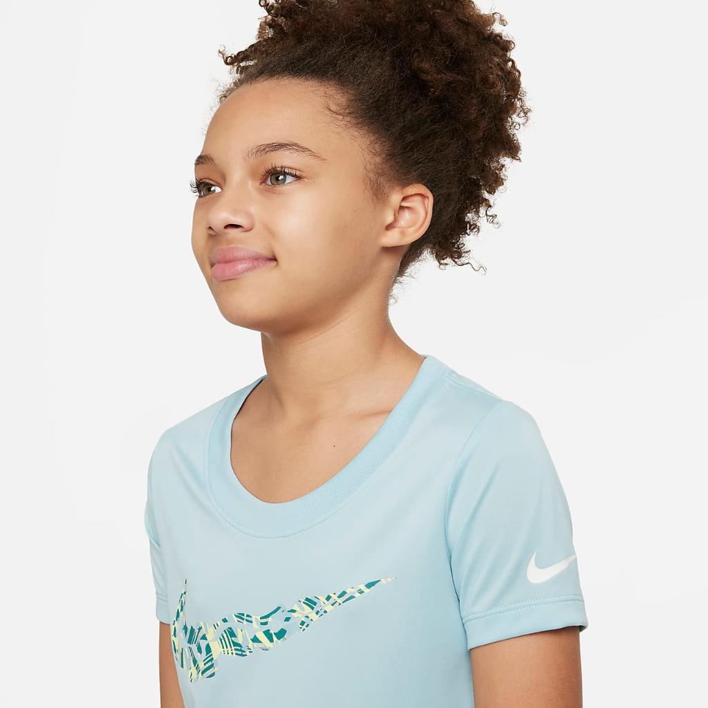Nike Dri-FIT Big Kids&#039; (Girls&#039;) Training T-Shirt DZ3583-442