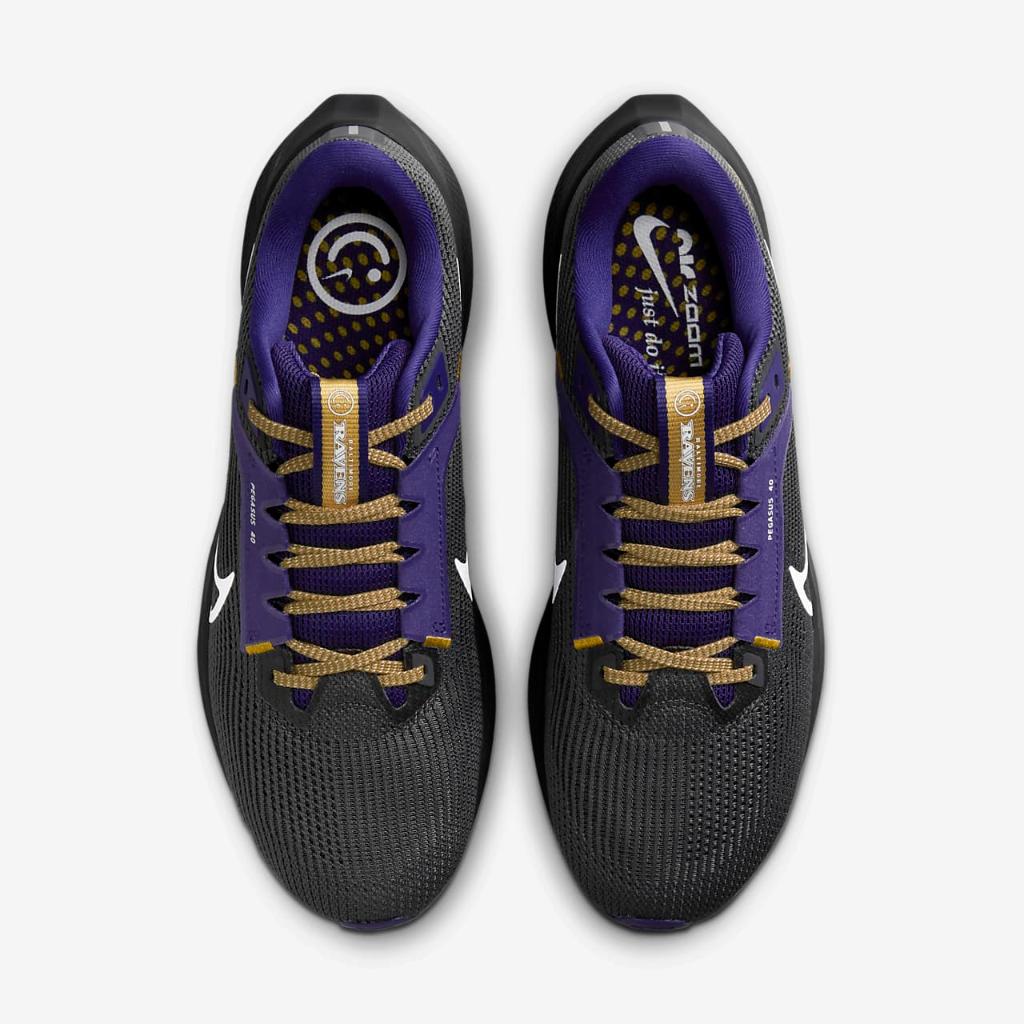 Nike Pegasus 40 (NFL Baltimore Ravens) Men&#039;s Road Running Shoes DZ5946-001