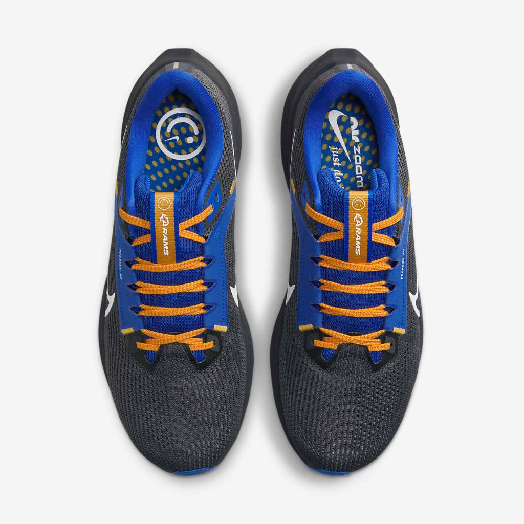 Nike Pegasus 40 (NFL Los Angeles Rams) Men&#039;s Road Running Shoes DZ5958-001