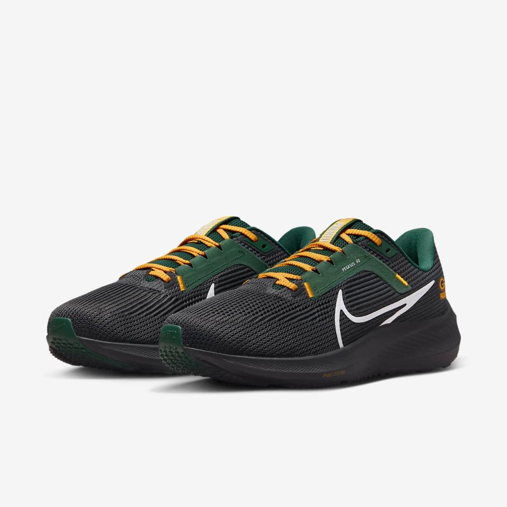 Nike Pegasus 40 (NFL Green Bay Packers) Men&#039;s Road Running Shoes DZ5964-001