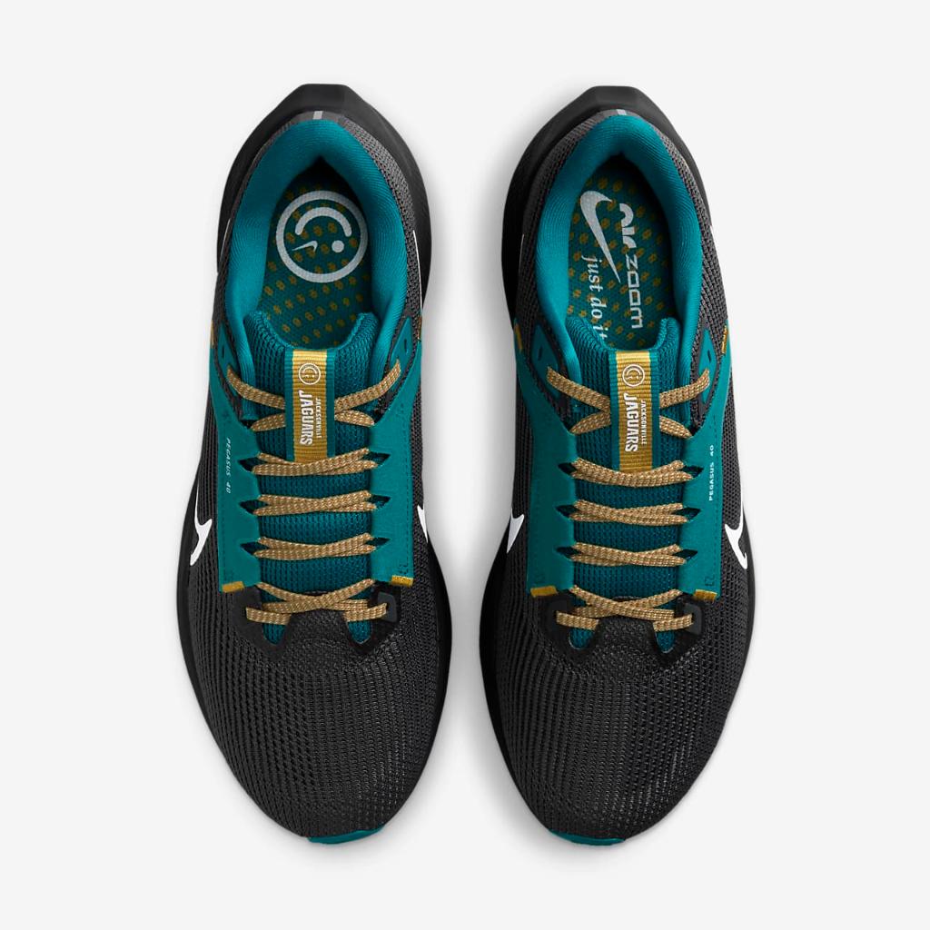 Nike Pegasus 40 (NFL Jacksonville Jaguars) Men&#039;s Road Running Shoes DZ5974-001
