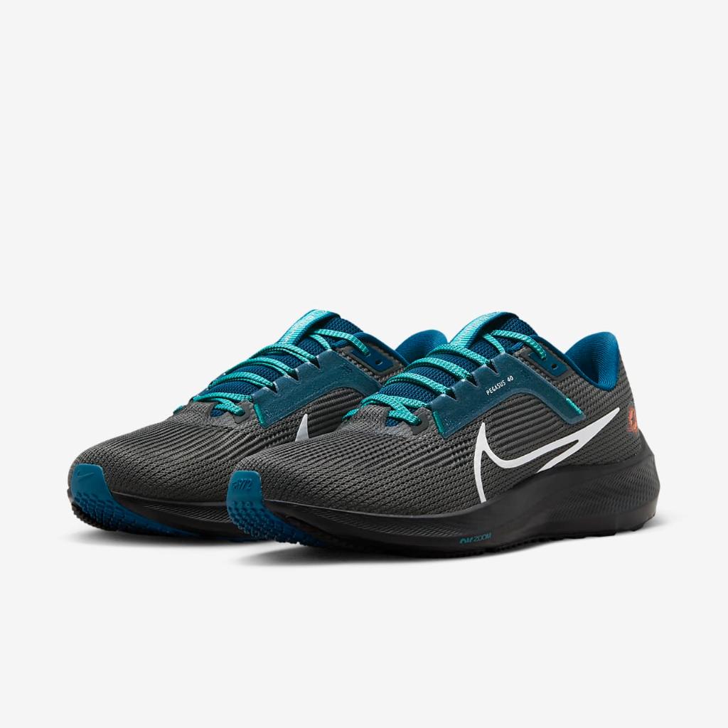 Nike Pegasus 40 (NFL Miami Dolphins) Men&#039;s Road Running Shoes DZ5997-001