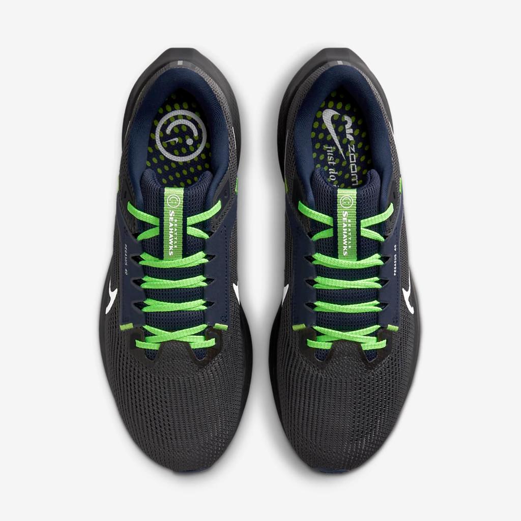 Nike Pegasus 40 (NFL Seattle Seahawks) Men&#039;s Road Running Shoes DZ6007-001