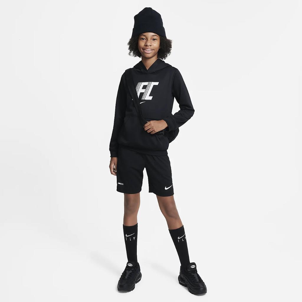 Nike Dri-FIT F.C. Big Kids&#039; Fleece Soccer Hoodie FB1068-010