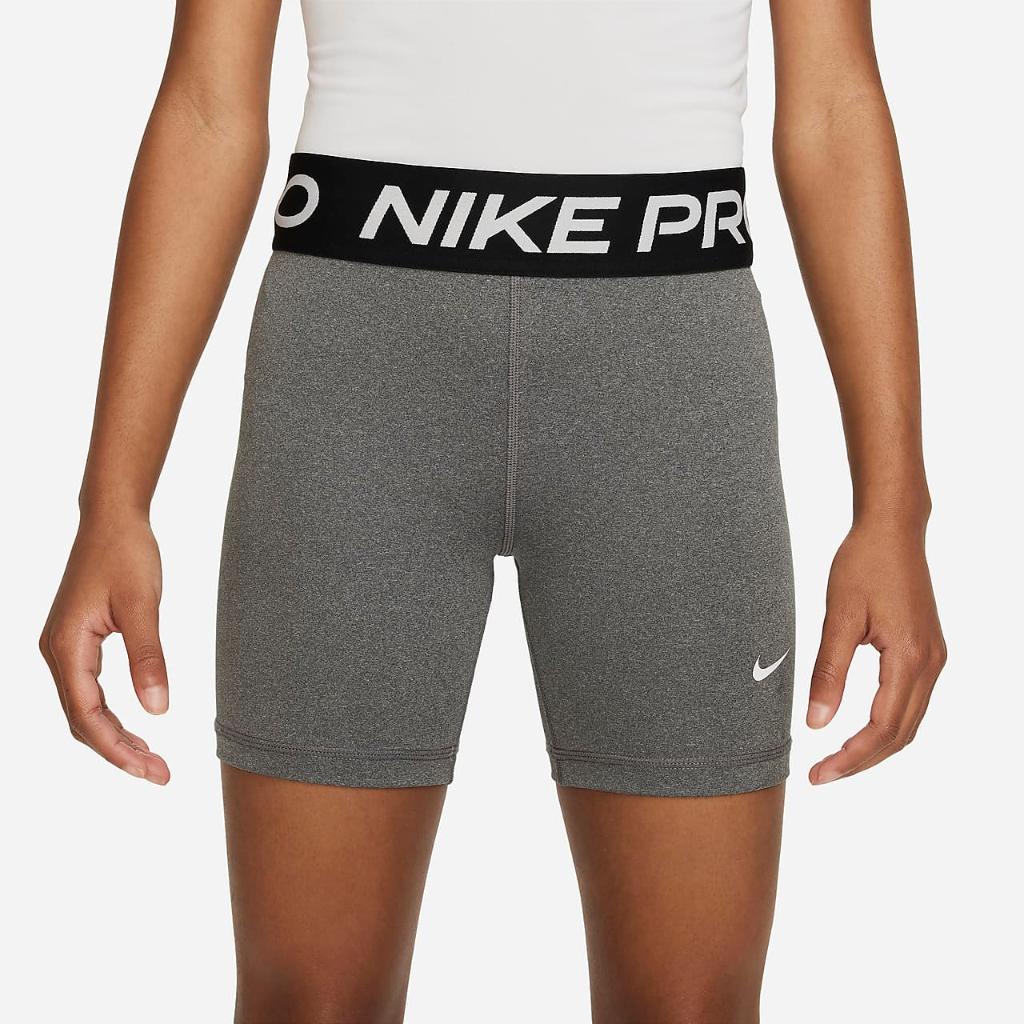 Nike Pro Big Kids&#039; (Girls&#039;) Dri-FIT 5&quot; Shorts FB1081-091