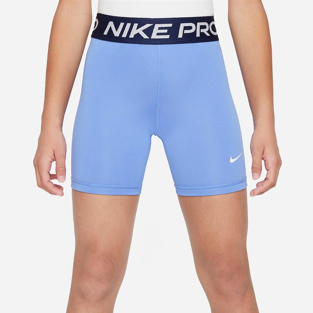 Nike Pro Big Kids&#039; (Girls&#039;) Dri-FIT 5&quot; Shorts FB1081-450