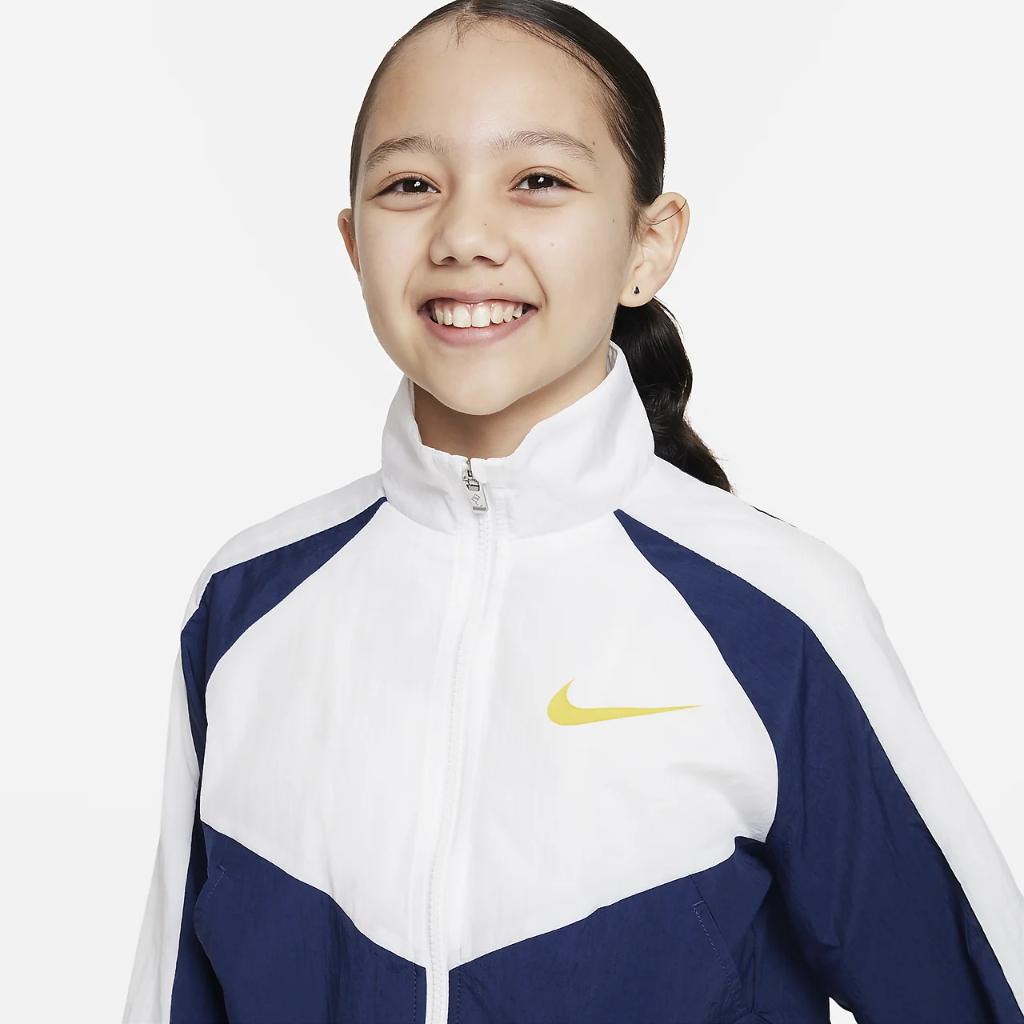 Nike Sportswear Big Kids&#039; (Girls&#039;) Woven Jacket FB1267-410