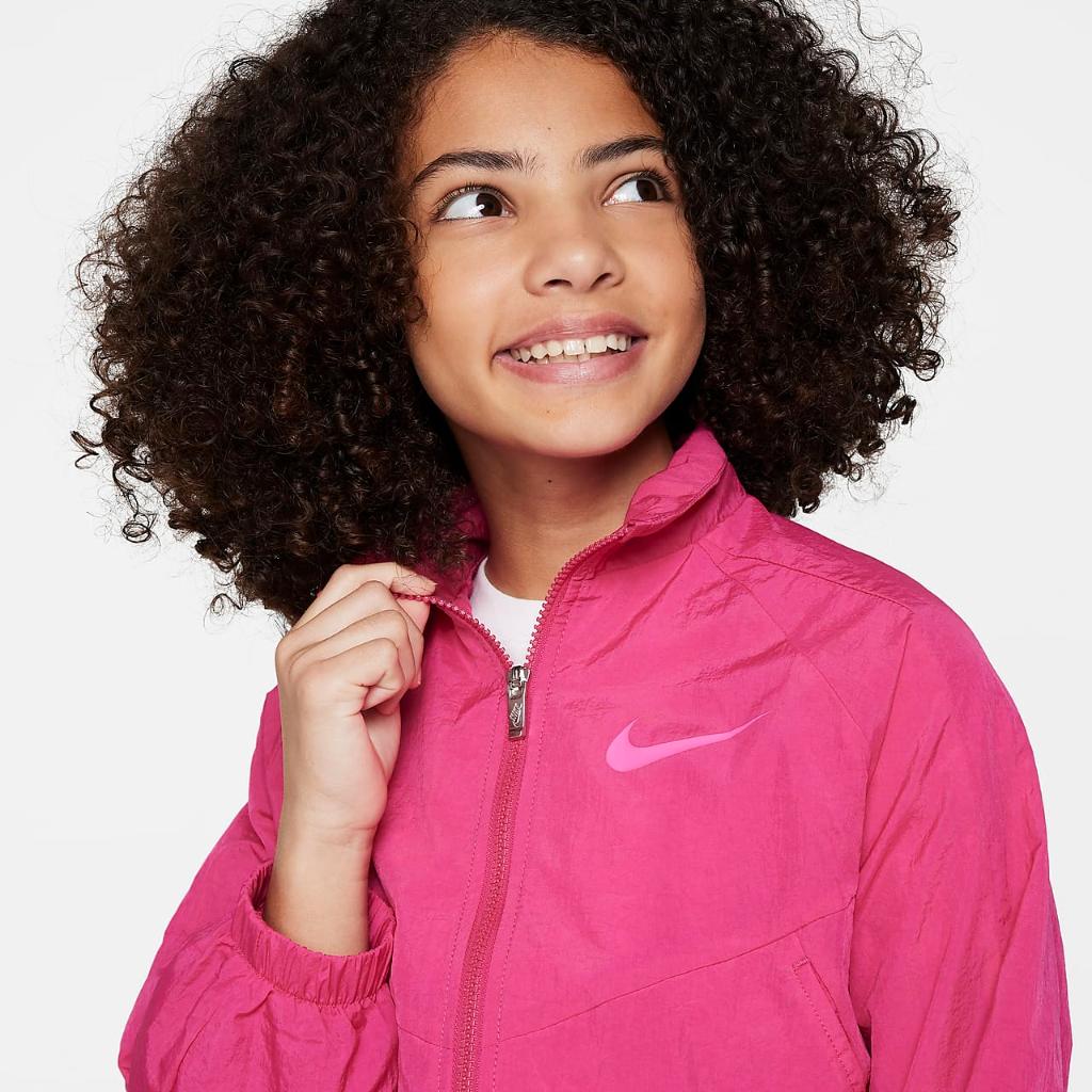 Nike Sportswear Big Kids&#039; (Girls&#039;) Woven Jacket FB1267-615