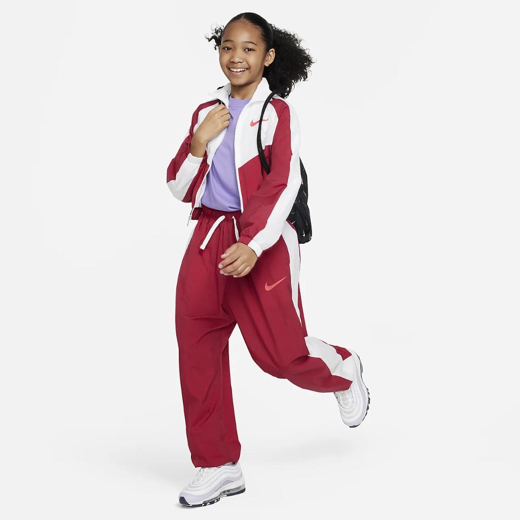 Nike Sportswear Big Kids&#039; (Girls&#039;) Woven Jacket FB1267-620