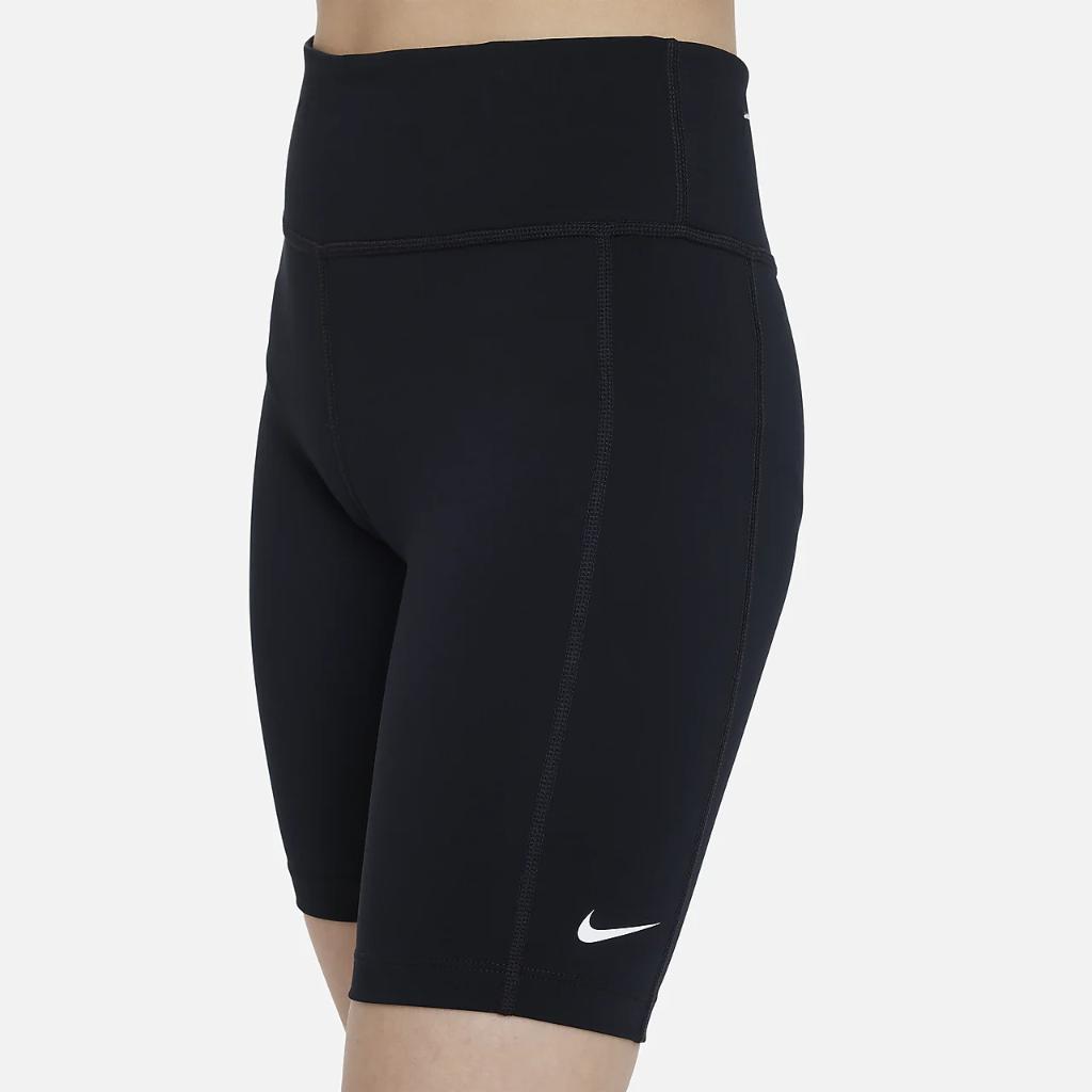 Nike One Leak Protection: Period Big Kids&#039; (Girls&#039;) High-Waisted 7&quot; Biker Shorts FB1310-010