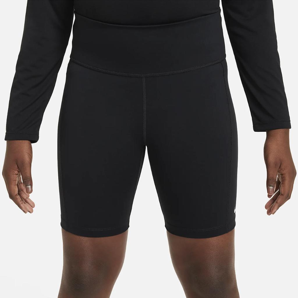 Nike Dri-FIT One Leak Protection: Period Big Kids&#039; (Girls&#039;) High-Waisted 7&quot; Training Shorts (Extended Size) FB1311-010