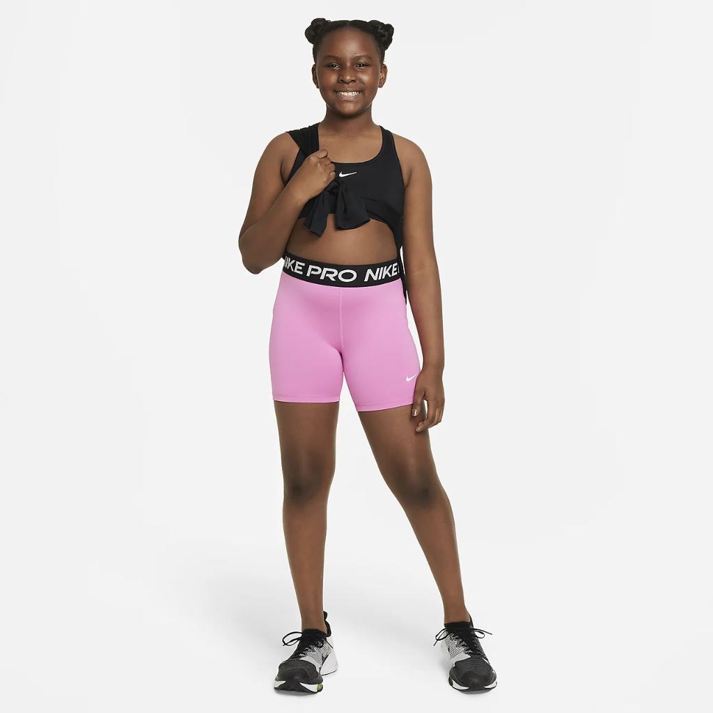 Nike Pro Big Kids&#039; (Girls&#039;) Dri-FIT 5&quot; Shorts (Extended Size) FB2130-675